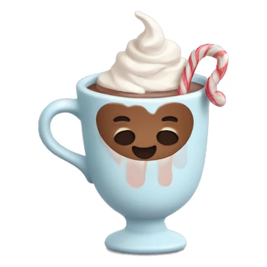 A hot chocolate with a cute Winter Cup in Pastell Tones sticker
