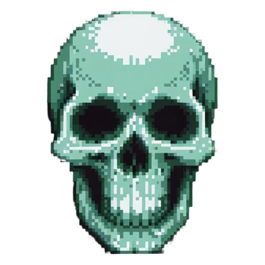 Punisher skull logo, intimidating skull symbol sticker