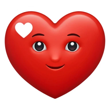 Rotes Herz mit einem c in der Mitte  sticker