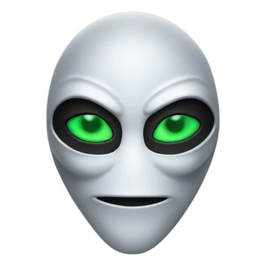 Alien wearing an anonymous mask sticker