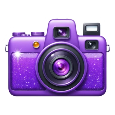 Glitter Camera Purple sticker