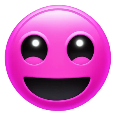 Neon pink Pac-Man ghost sticker