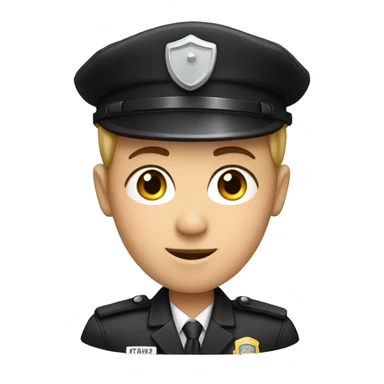 face, gender-neutral security guard sticker