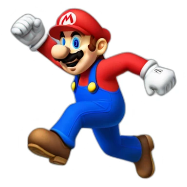 Mario jumping sticker