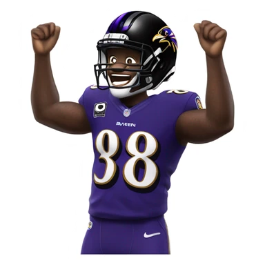 Baltimore ravens Lamar Jackson score sticker