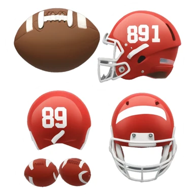 Red 87 in football font. and 89 in the 1989 font by Taylor Swift sticker