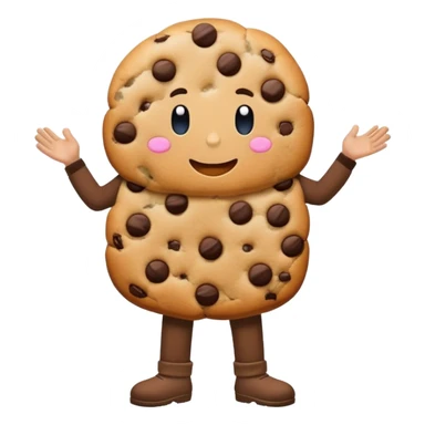 man dressed as a cookie snack sticker