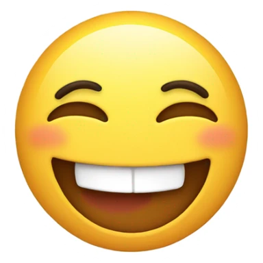 Laughing emoji with a funny face sticker
