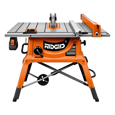 RIDGID 10″ Jobsite Table Saw, side view sticker