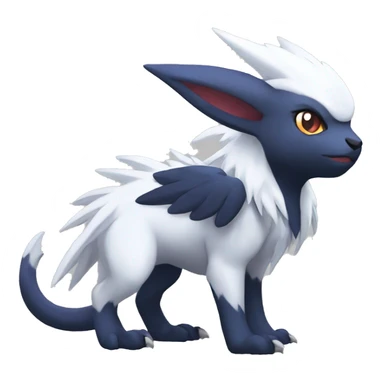 Edgy Cool Kawaii Baby Nargacuga-Absol-Pokémon Full Body Detailed High Quality sticker