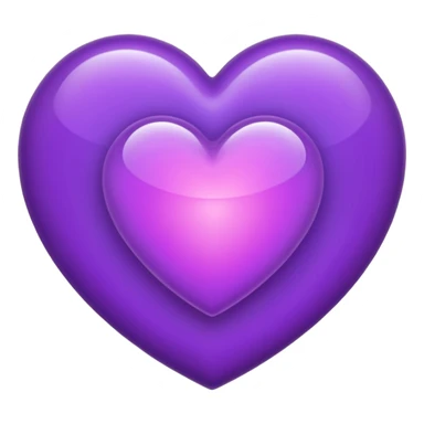 purple heart with a transparent center sticker