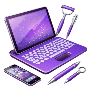 Purple Glitter administrator tools sticker