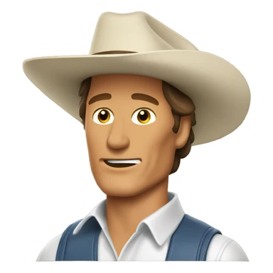 Matthew McConaughey cowboy hat sticker