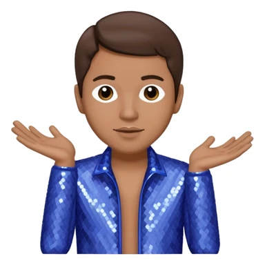 Mark Calderon, R&B Singer (b. 1969) from Color Me Badd with medium brown hair, periwinkle sequin outfit sticker