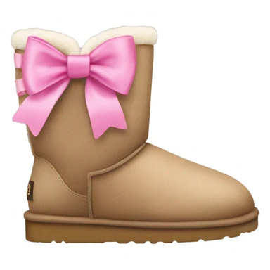 Ugg with pink bow sticker
