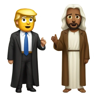 Jesus and Donald Trump  sticker