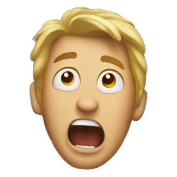 man screaming out of car window sticker