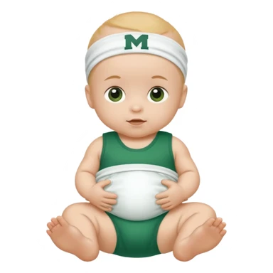 Michigan Spartans diaper sticker