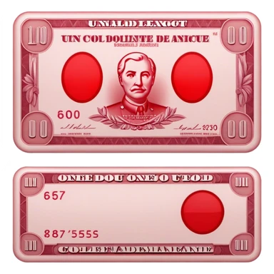 Un billet de banque qui court utilise la couleur rouge sticker