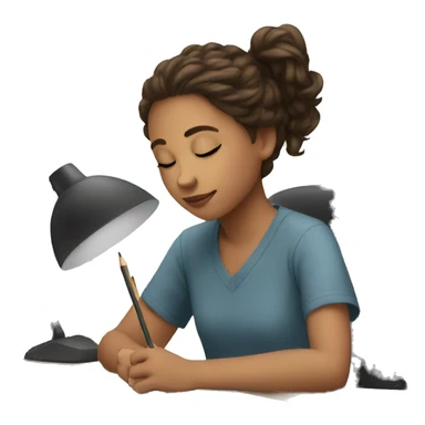 girl drawing sticker