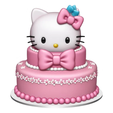 hello kitty birthday cake sticker