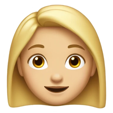 A blonde girl that sort of looks like a chipmunk sticker