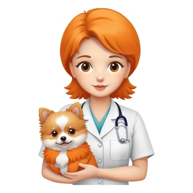 veterinary nurse with lulu pomeranian sticker