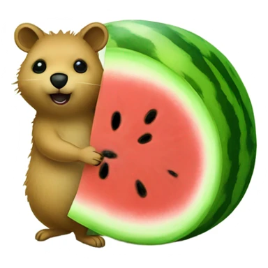 a quokka crossed with a watermelon sticker