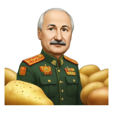 Lukashenko with potato sticker