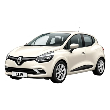 white renault clio iv sticker