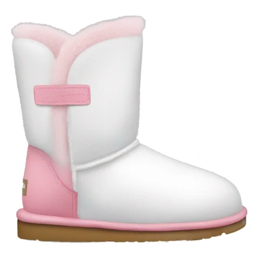White and pink ugg sticker