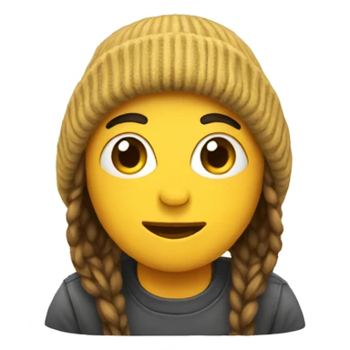 Beanie with no human sticker