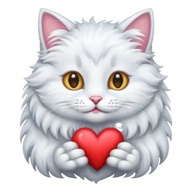 Лунный котик с сердцем sticker