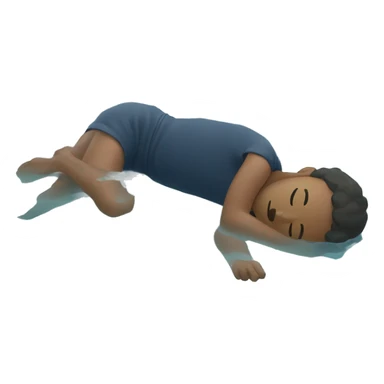 person laying face down in water sticker