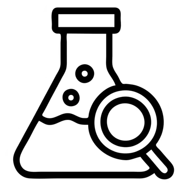 Icon school research bottle  sticker