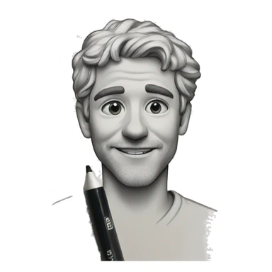 Sketchbook with marker sticker