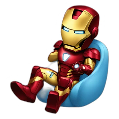 Iron man pooing sticker