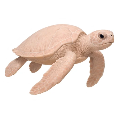 realistic light pink sea turtle, variation 4 sticker