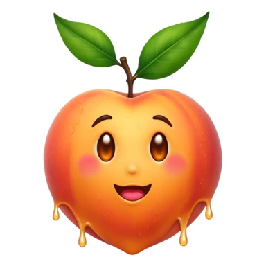 dripping peach sticker