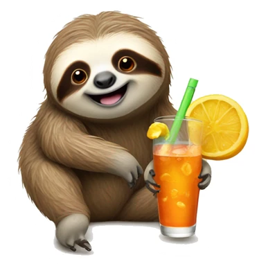happy sloth with spritz sticker