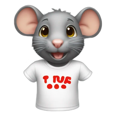 Un rat avec un t-shirt écrit Yanis sticker