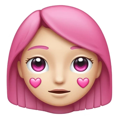 Coração emoji de coração metade rosa escuro e metade branco coração  sticker