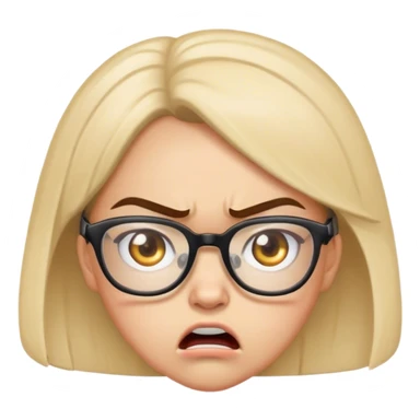 Carita enojada con lentes  sticker