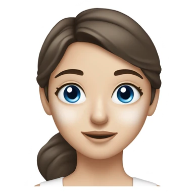 White Skin care on white freackles skin of a brunett blue eyed girl using skin care sticker