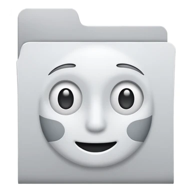 white and gray folder empty 3/4 face sticker