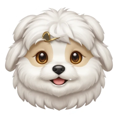 smille white Maltese sticker