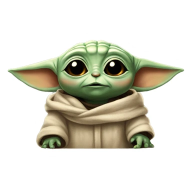 cuty similar to baby yoda schameleon with university mortarboad sticker