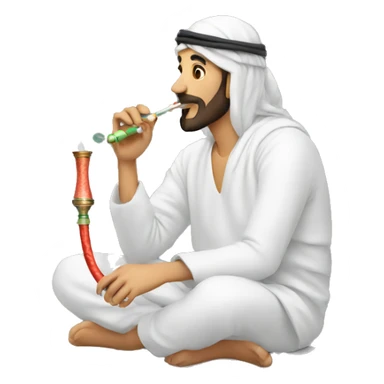arab smoking hookah sticker