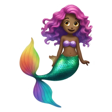 mermaid with colorful tail  sticker