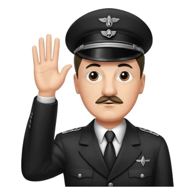 Hitler raising one hand straight up like a salute sticker